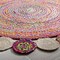 Safavieh Cape Cod Hand Woven Round Area RugRed & Multi Color 7 x 7 ft. CAP201A-7R - alternate 6